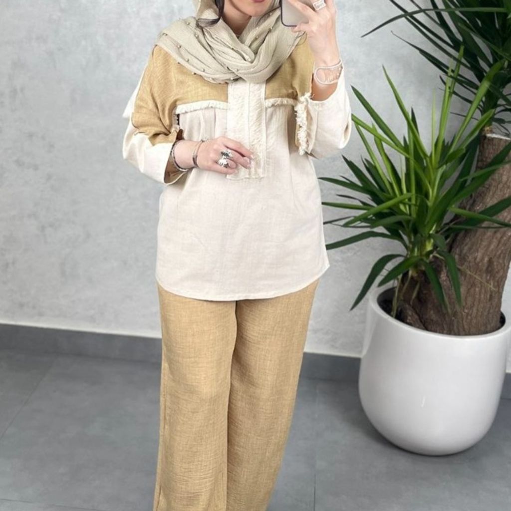 فروش اینترنتی ست تونیک شلوار ریش دار