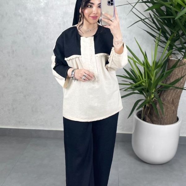 ست تونیک شلوار ریش دار