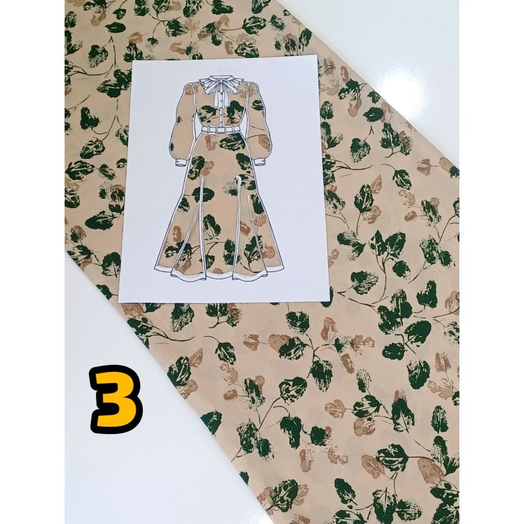 فروش اینترنتی پارچه کرپ الیزه طرحدار 3