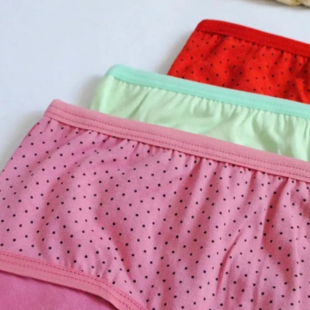 خرید اینترنتی شورت زنانه نخ پنبه طرح سوزنی سایز xl 2xl 3xl(پک 6 عدد رنگبندی رندوم)