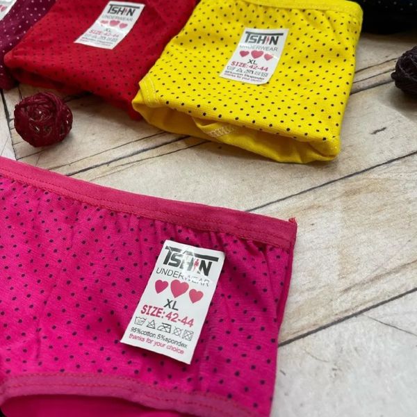 شورت زنانه نخ پنبه طرح سوزنی سایز xl 2xl 3xl(پک 6 عدد رنگبندی رندوم)
