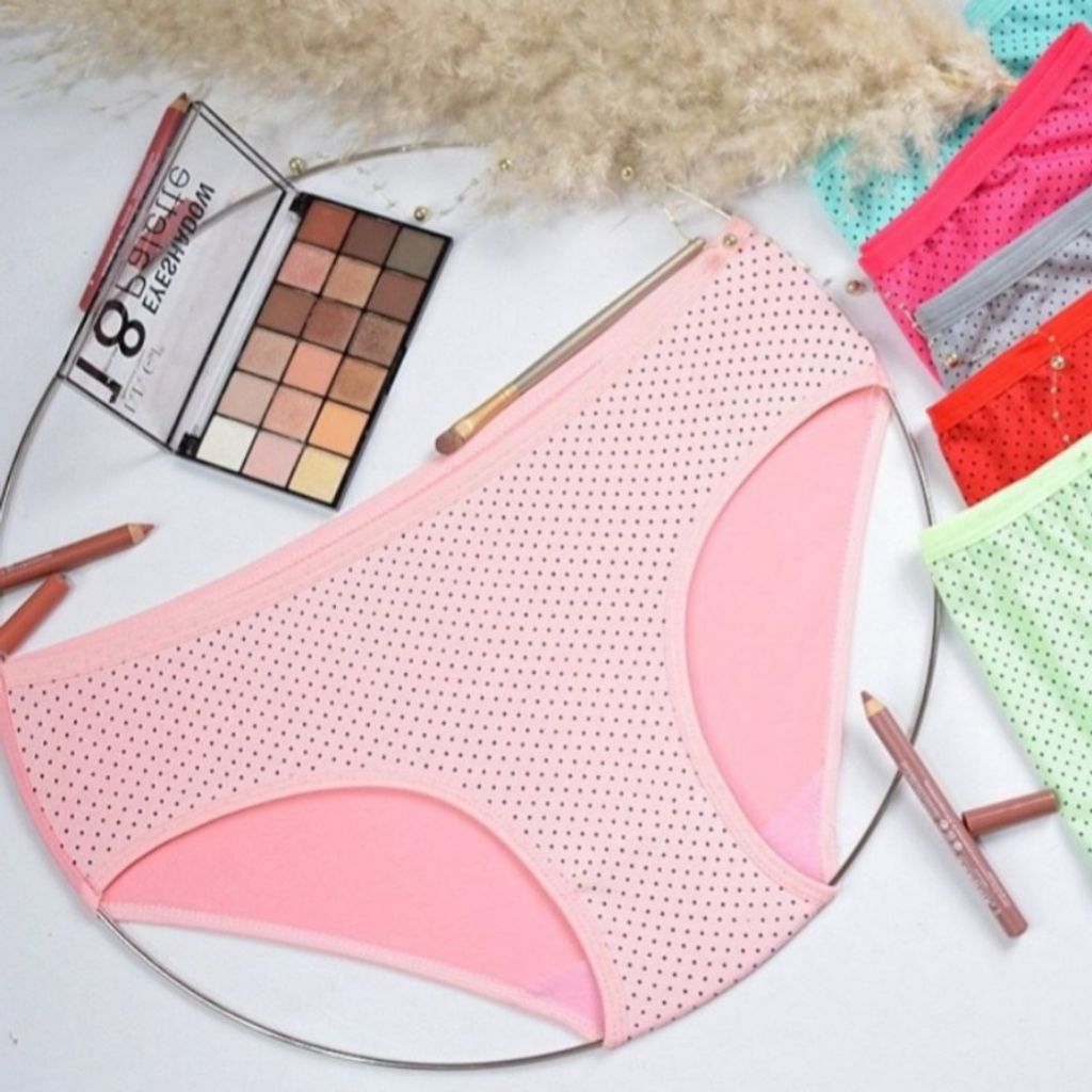 خرید اینترنتی شورت زنانه نخ پنبه طرح سوزنی سایز xl 2xl 3xl(پک 6 عدد رنگبندی رندوم)8