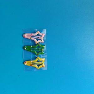 خرید آنلاین گیره موی دخترانه تق تقی لاکی طرح ستاره وارداتی (پک 3عددی)