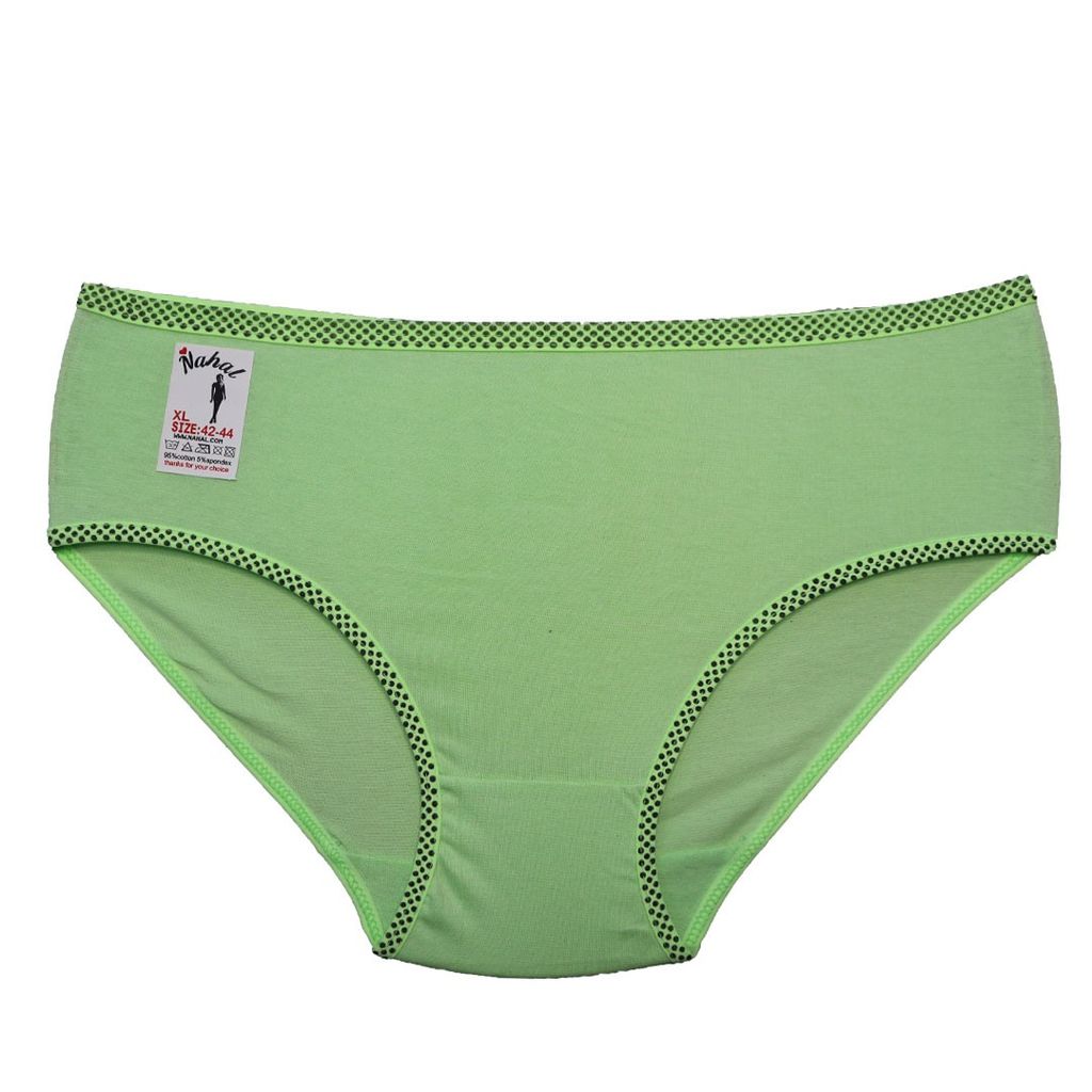 قیمت شورت زنانه نخ پنبه ساده کش خالدار نهال سایزهای xl و xxl (پک 6 عددی )