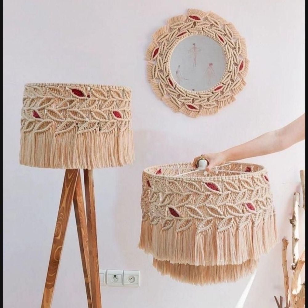 قیمت ارزان ست سه عددی مکرومه بافی