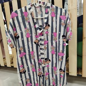 قیمت ارزان تیشرت نخی جلو دکمه یقه کراواتی زنانه ts7ey