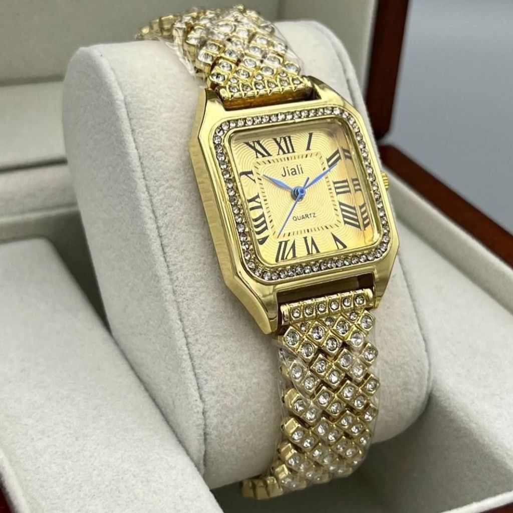 فروش اینترنتی ساعت زنانه نگین‌دار مجلسی بند استیل