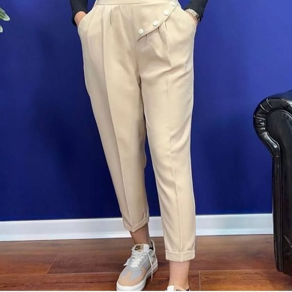 شلوار زنانه کرپ مازراتی مام کلاسیک دمپا پاکتی