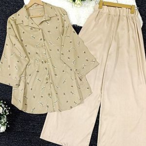 ست شومیز شلوار گل گچی