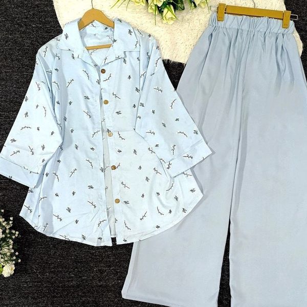 ست شومیز شلوار گل گچی