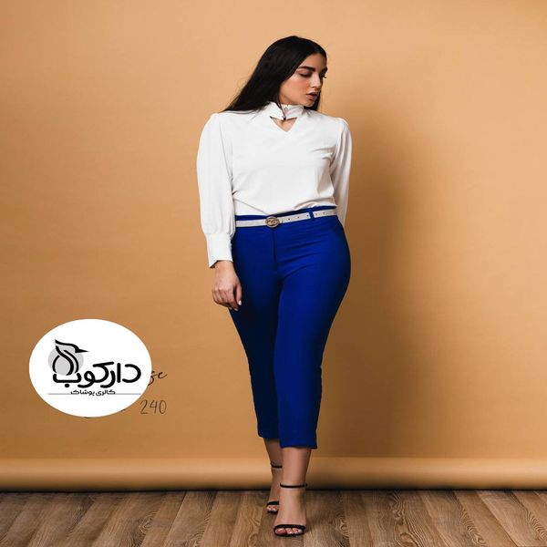شلوار زنانه کرپ مازراتی بغل چاکدار قد نود و دو کد 240