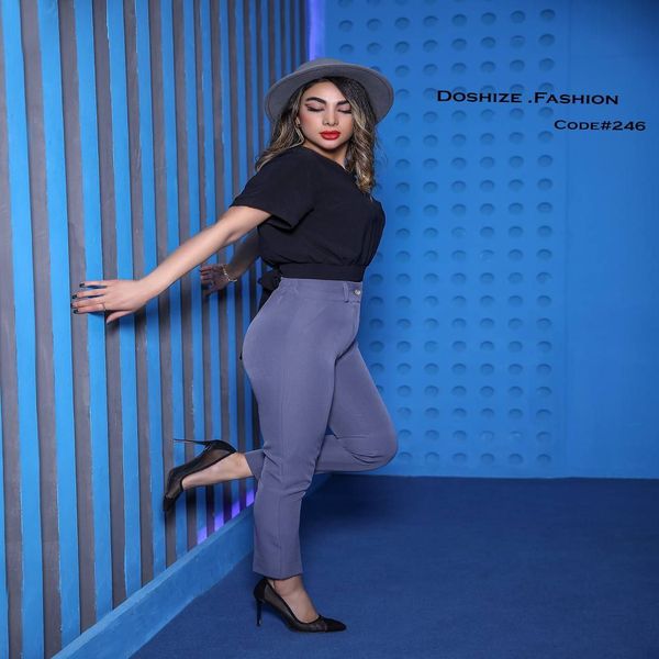 شلوار زنانه کرپ مازراتی بغل چاکدار قد نود و دو کد 240