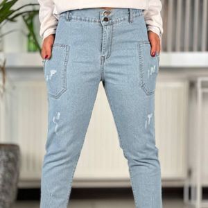 قیمت ارزان شلوار زنانه جین مام فیت