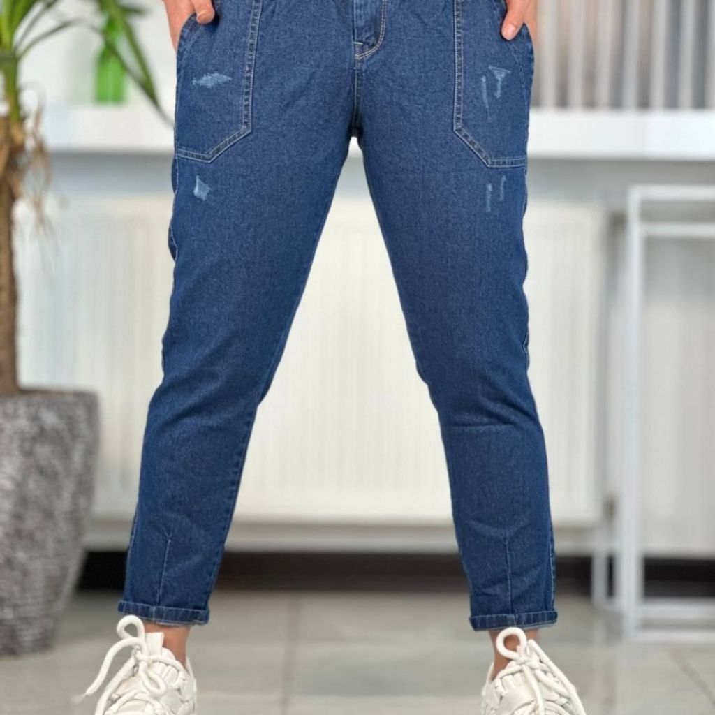 خرید آنلاین شلوار زنانه جین مام فیت