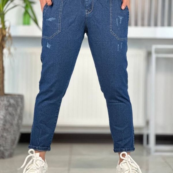 شلوار زنانه جین مام فیت