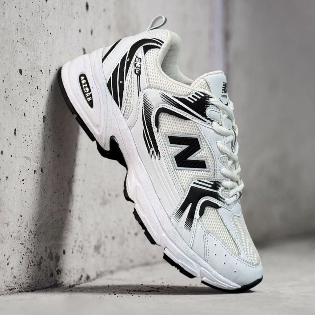 خرید اینترنتی کفش نیوبالانس 530 زنانه رنگ سفید مشکی