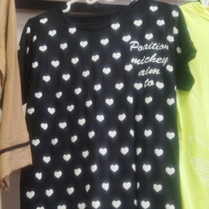 قیمت ارزان ست تیشرت شلوارک قلبی زنانه