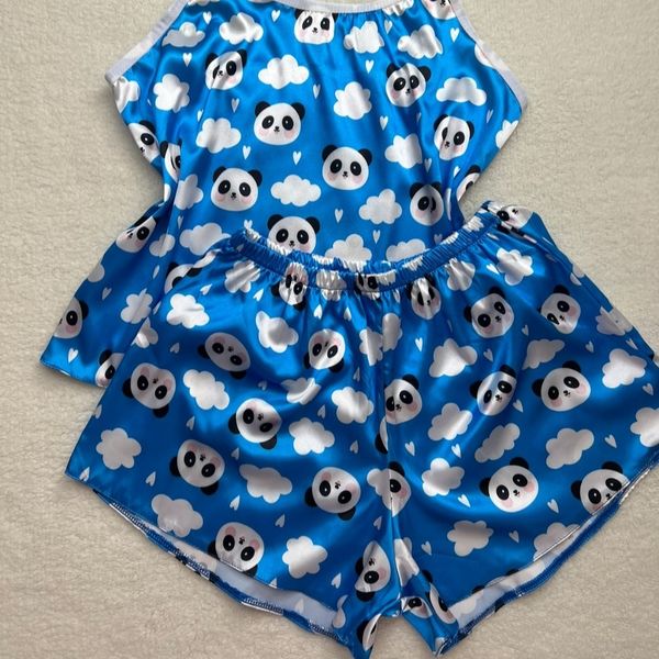 تاپ و شلوارک راحتی ساتن