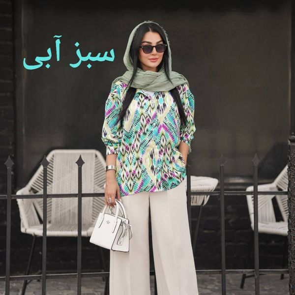 شومیز زنانه سایز بزرگ حریر پری ترک