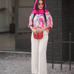 شومیز زنانه سایز بزرگ حریر پری ترک