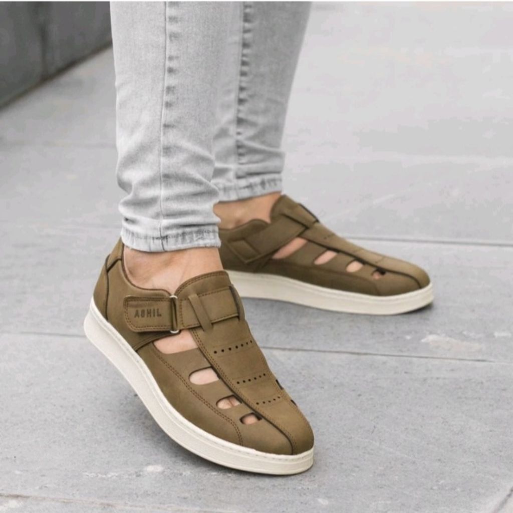 مشخصات کفش مردانه تابستانی مدل سامان رنگ سدری