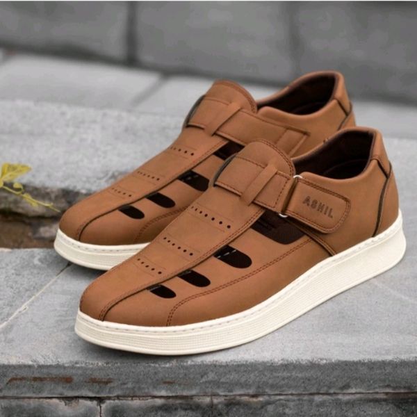 کفش مردانه تابستانی مدل سامان رنگ عسلی