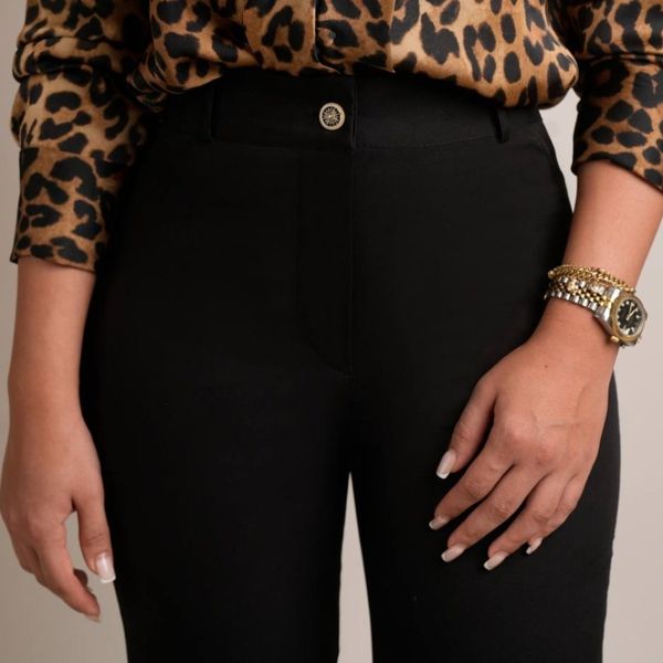 شلوار زنانه کرپ مازراتی راسته اداری قواره بزرگ