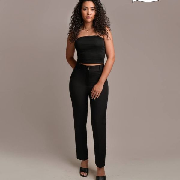 شلوار زنانه کرپ مازراتی راسته اداری قواره بزرگ