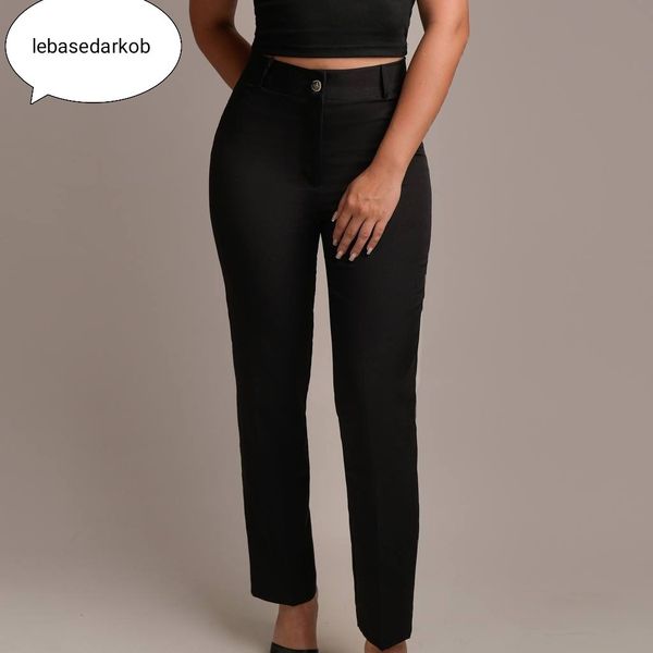 شلوار زنانه کرپ مازراتی راسته اداری قواره بزرگ