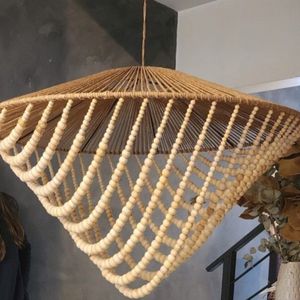 لوستر رافیا مدل مخروط