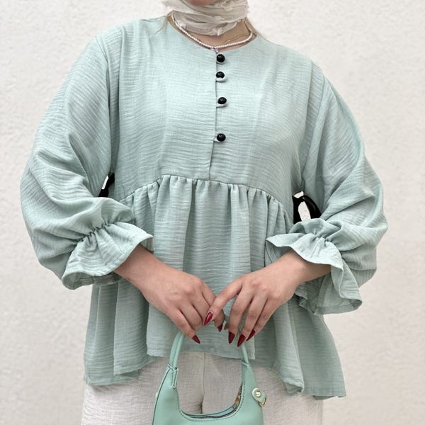 شومیز چهار دکمه عروسکی بانک