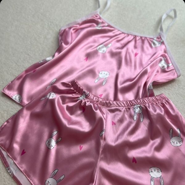 تاپ و شلوارک راحتی ساتن