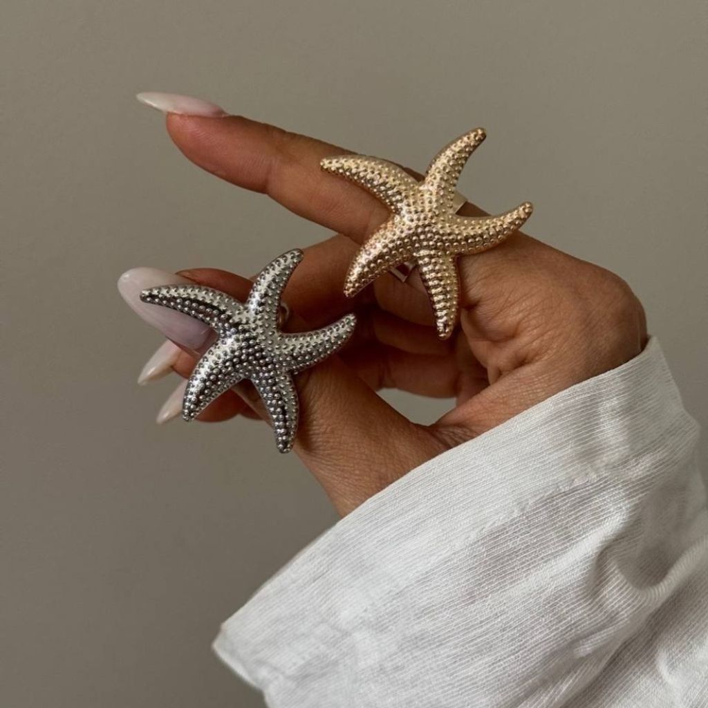 قیمت ارزان انگشتر ساحلی ستاره دریایی هانا