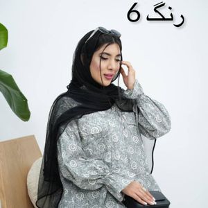 فروش اینترنتی شومیز طرحدار آستین پفی سپیناز ولگا