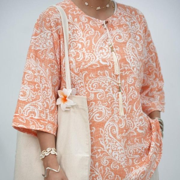 شومیز جلوبسته طرحدار آسیه ولگا