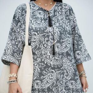 خرید انلاین شومیز جلوبسته طرحدار آسیه ولگا