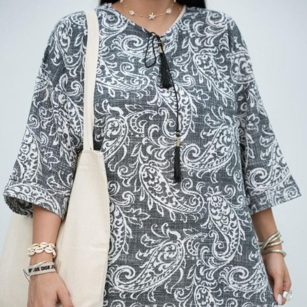 شومیز جلوبسته طرحدار آسیه ولگا