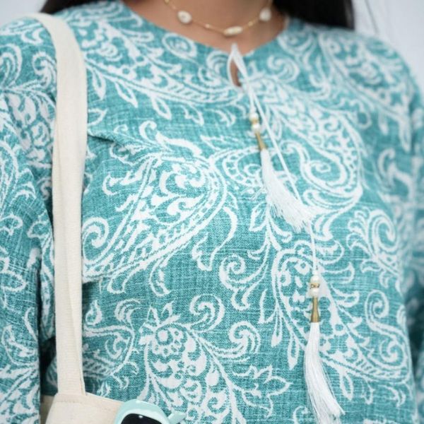 شومیز جلوبسته طرحدار آسیه ولگا