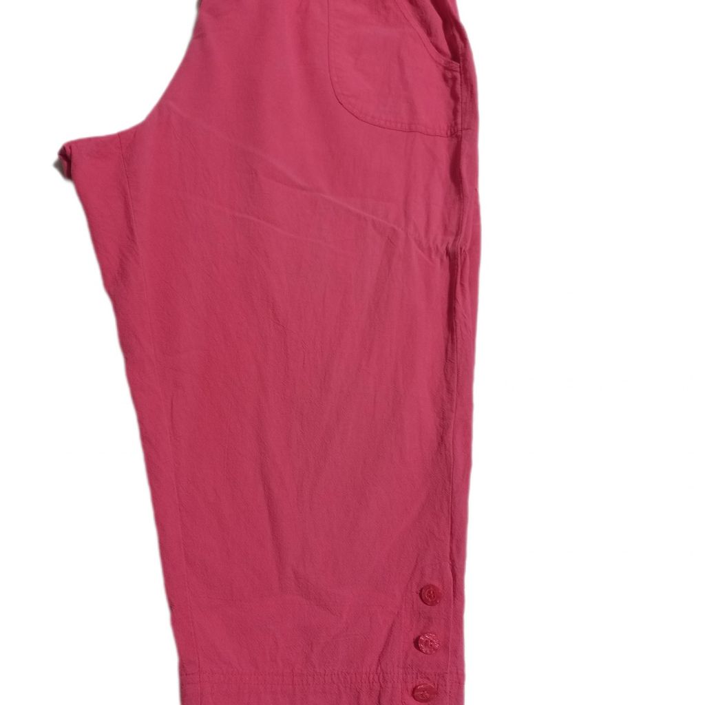 خرید اینترنتی شلوارک لنین کمر کش دم پا دکمه کد 604