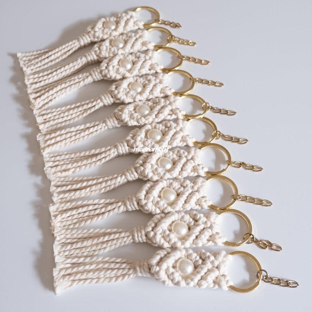 فروش اینترنتی جاکلیدی فانتزی مرواریدی مکرومه