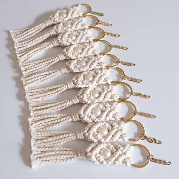 جاکلیدی فانتزی مرواریدی مکرومه