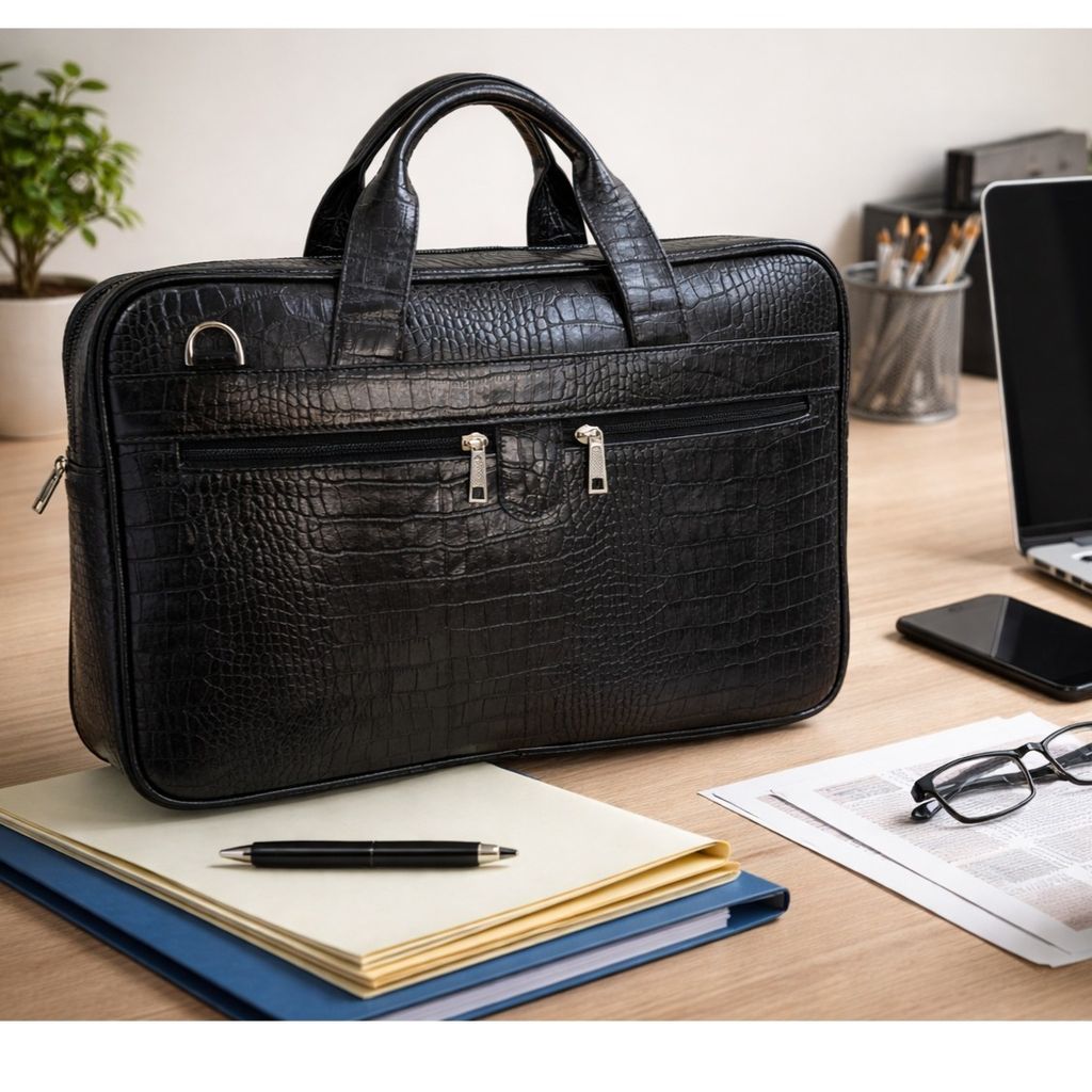 قیمت ارزان کیف اداری دارای قسمت مجزا لپ تاپ چرم طبیعی