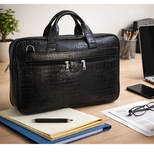 کیف اداری دارای قسمت مجزا لپ تاپ چرم طبیعی