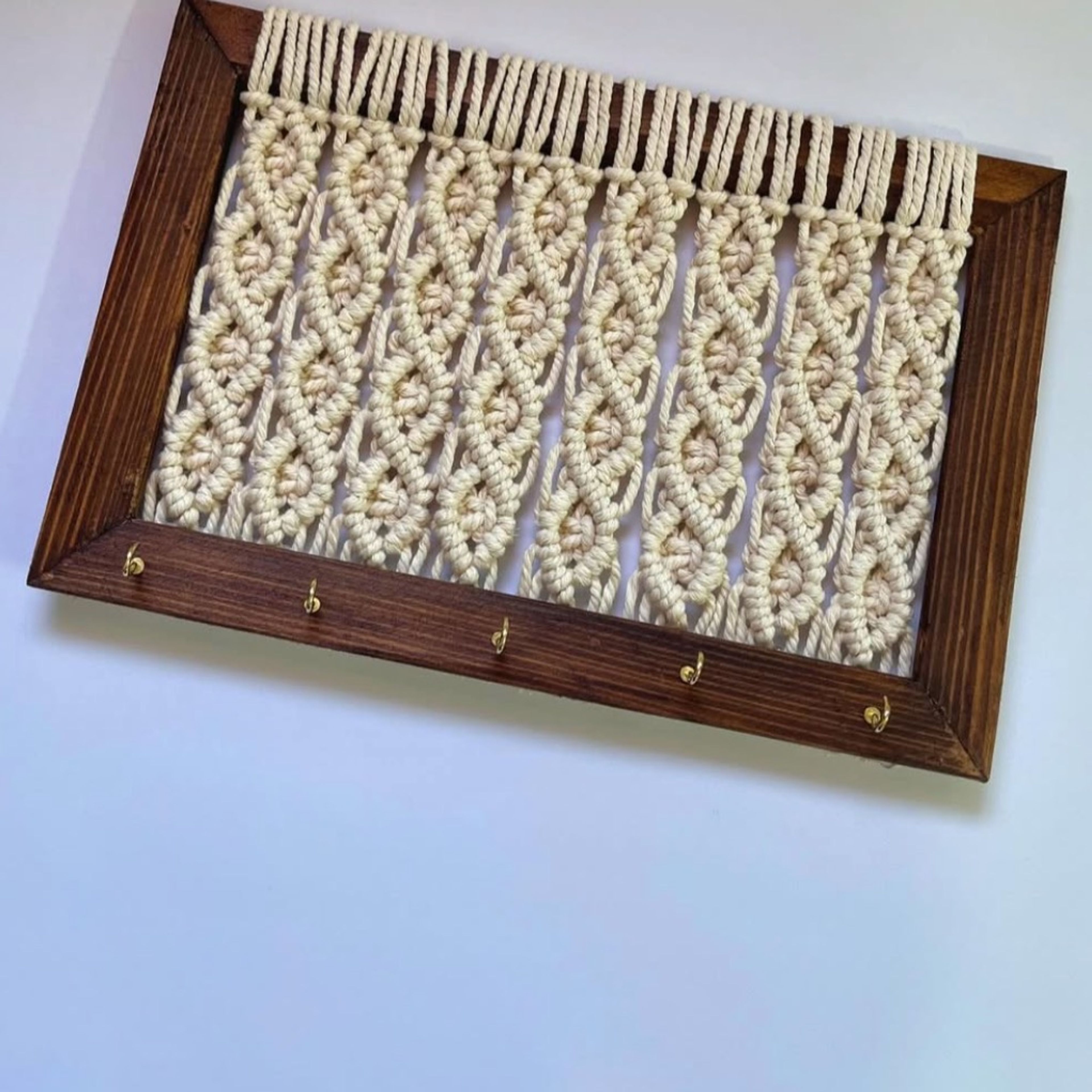 قیمت ارزان جاکلیدی مکرومه بافی مدل قاب