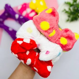 قیمت ارزان هدبند حوله ای خال خالی