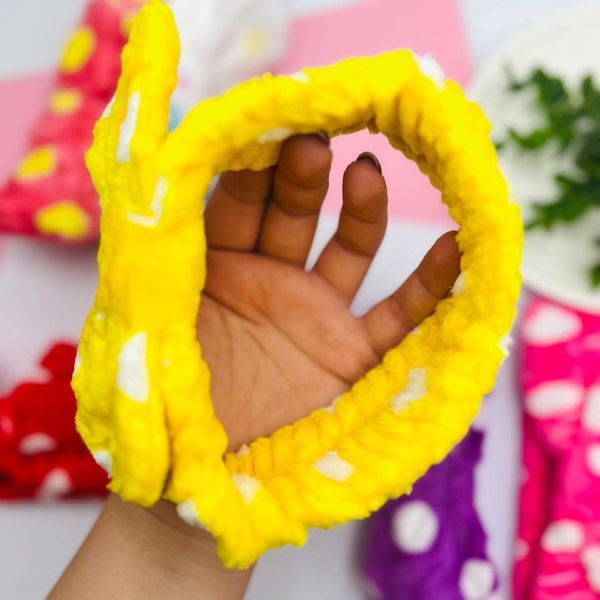 هدبند حوله ای خال خالی