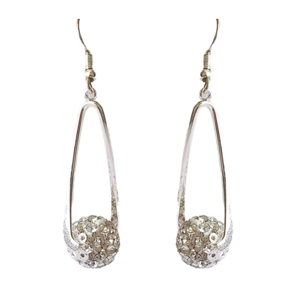 خرید آنلاین گوشواره آویز نگینی توپی - Gosh - 043