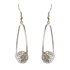 گوشواره آویز نگینی توپی - Gosh - 043