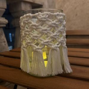 جاشمعی شیشه ای مکرومه