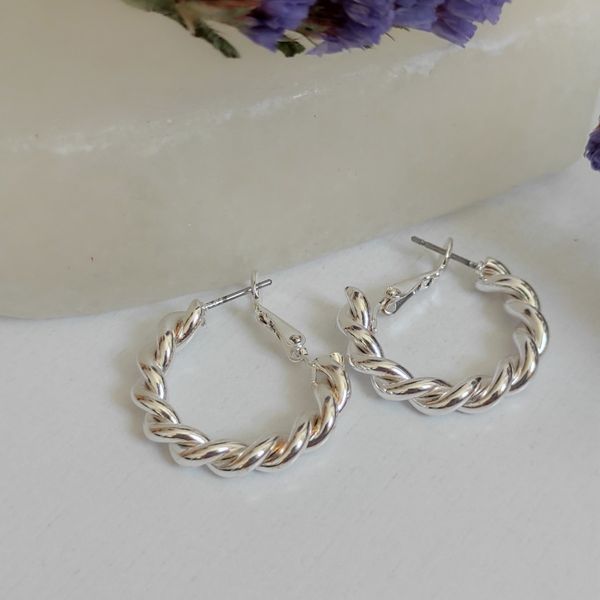 گوشواره حلقه ای مارپیچ - Gosh - 044